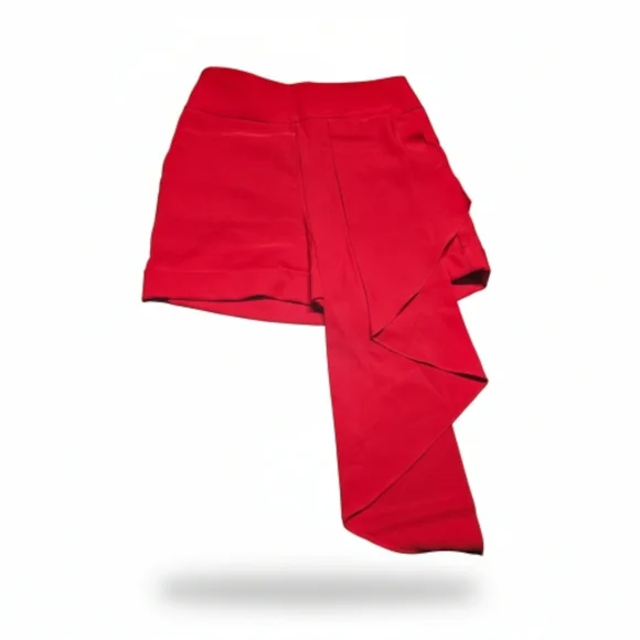 New York & Company Bold Red High Waist Shorts - Picture 5 of 5